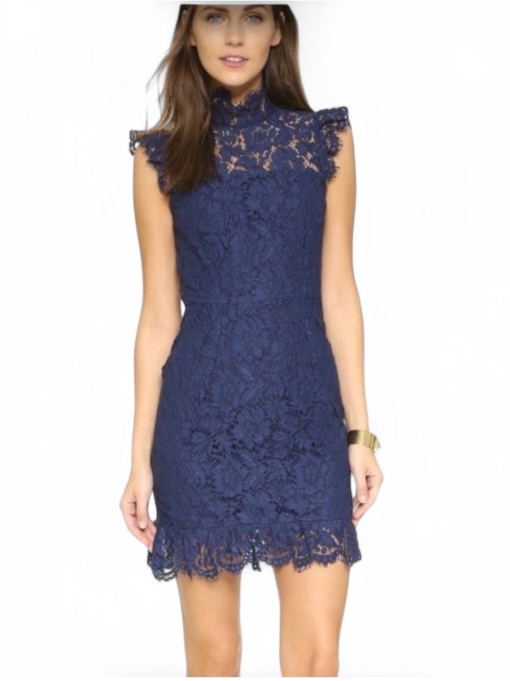 Aijek | Dresses | Aïjek Dress Size 2 | Lace High-Neck Mini